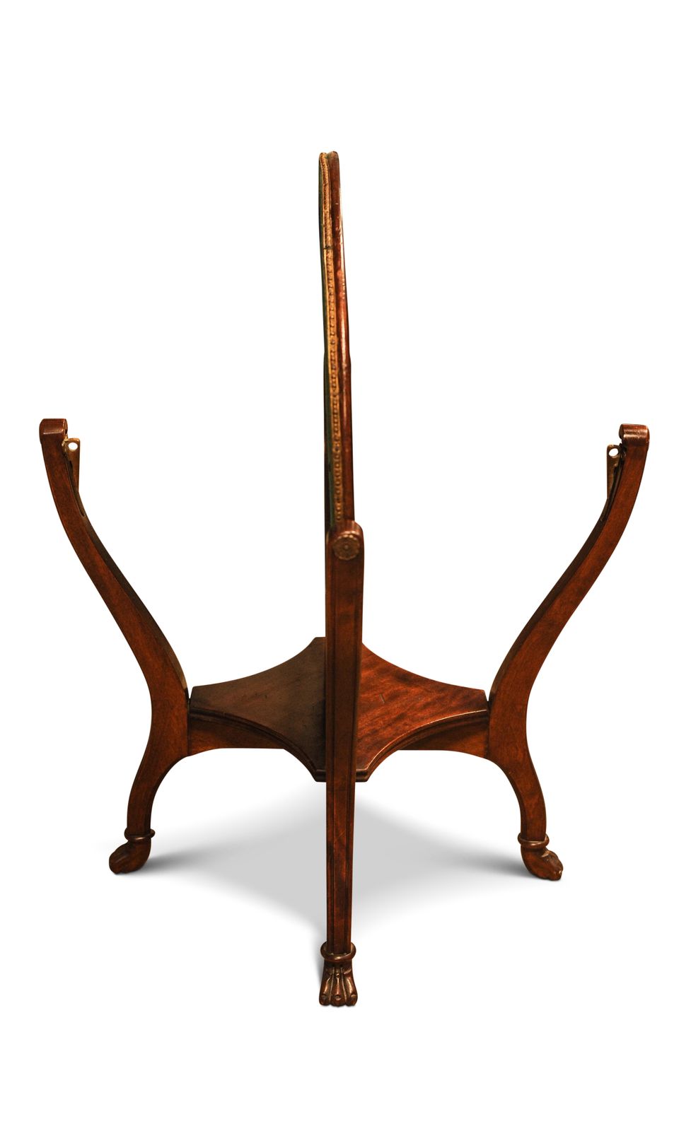 A Rare Example 19th Century, Empire, Regency Card Table, With A Reversible Top Featuring An Embossed Brass Banding & Brass Dice Bowls Ol photo 1340.0