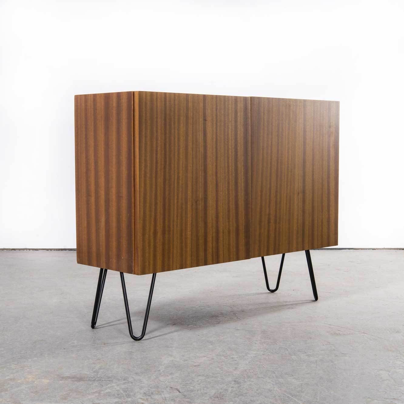 1960’s Small Two Door Cabinet – Dark Sapele Wood Cupboard (1697.2) photo buy