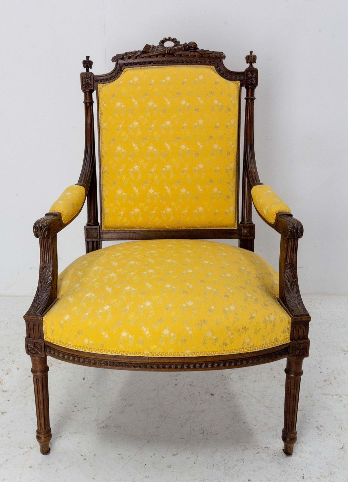 Walnut Fauteuil Louis XVI Revival Armchair French, Late 19th Century To Recover photo furniture