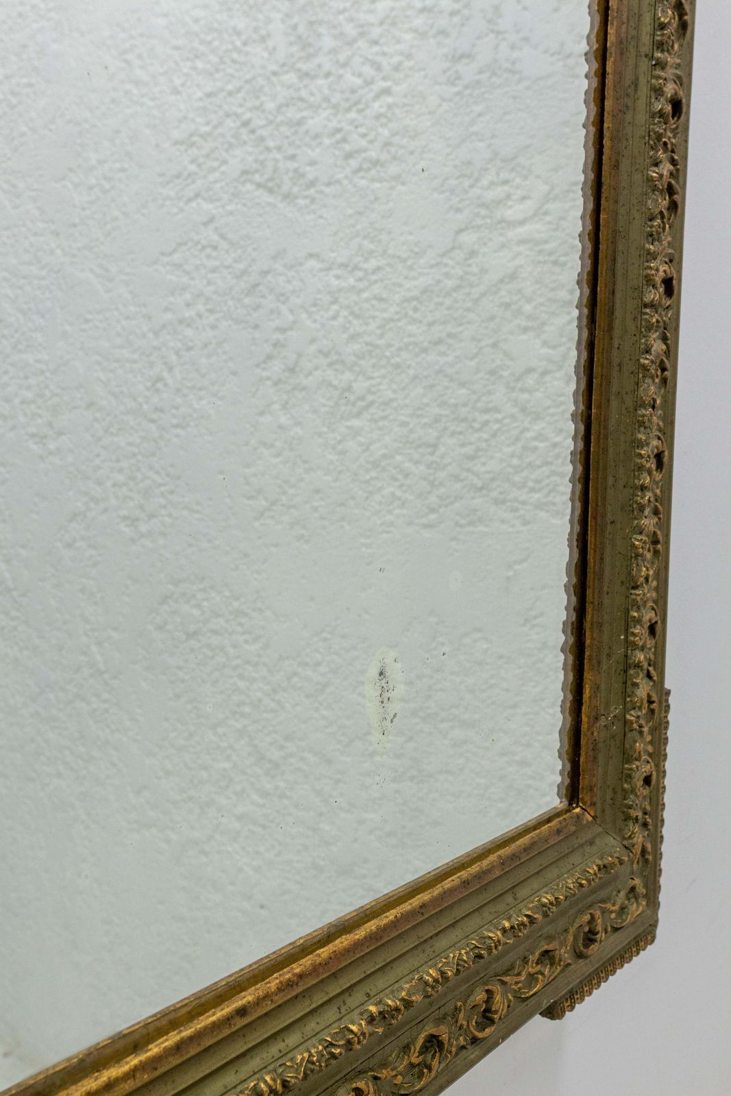 French Stucco Mirror With Bronze Patina Vegetal Patterns, Napoleon III C. 1890 photo buy