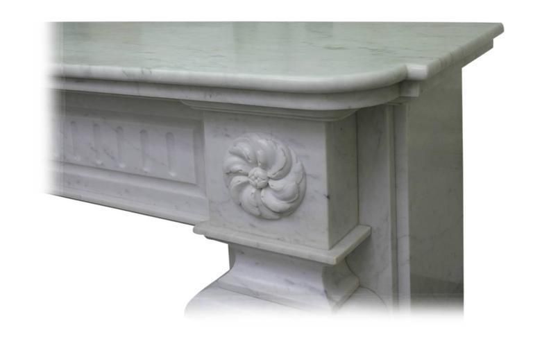 Antique Continental 19th Century White Marble Fireplace Surround photo Home Fixtures