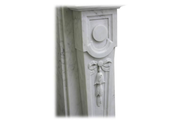 Antique Continental 19th Century White Marble Fireplace Surround photo 10500.0