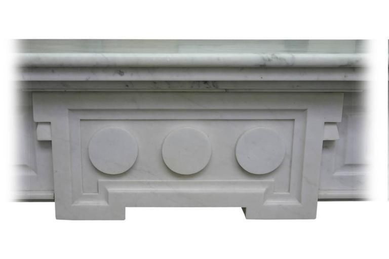 Antique Continental 19th Century White Marble Fireplace Surround photo vinterior
