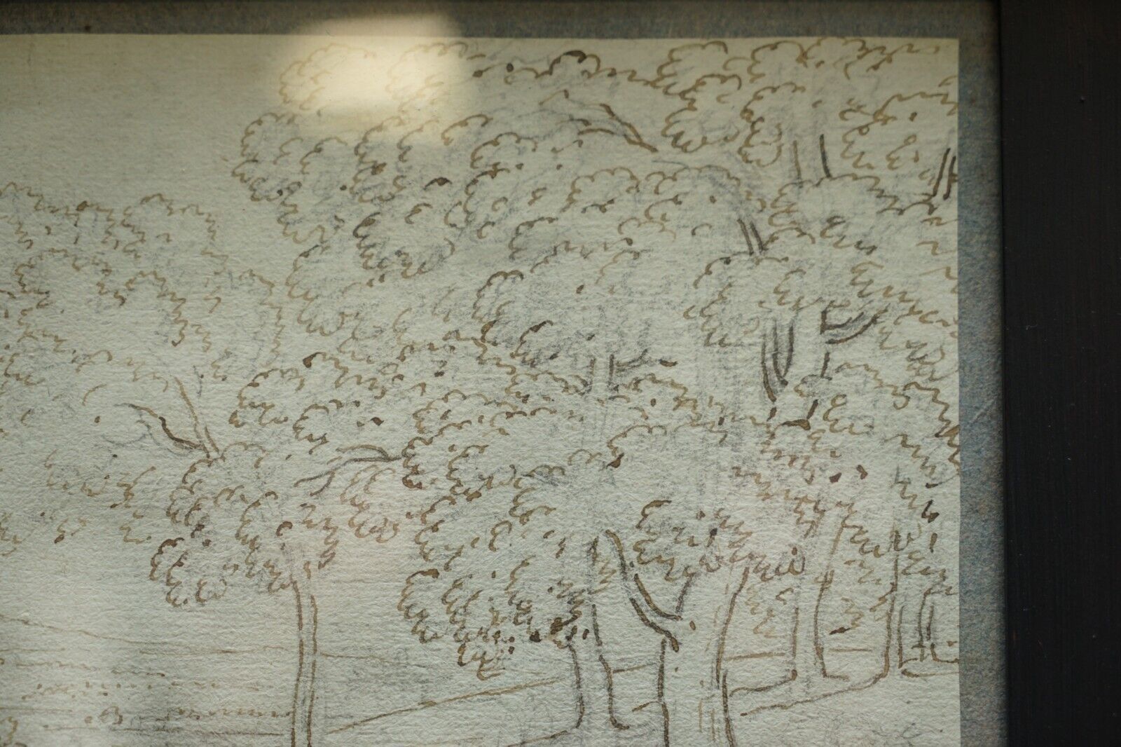 Very Fine Circa 1750 French School Study Of A Classical Landscape Graphite & Pen photo 1350.0