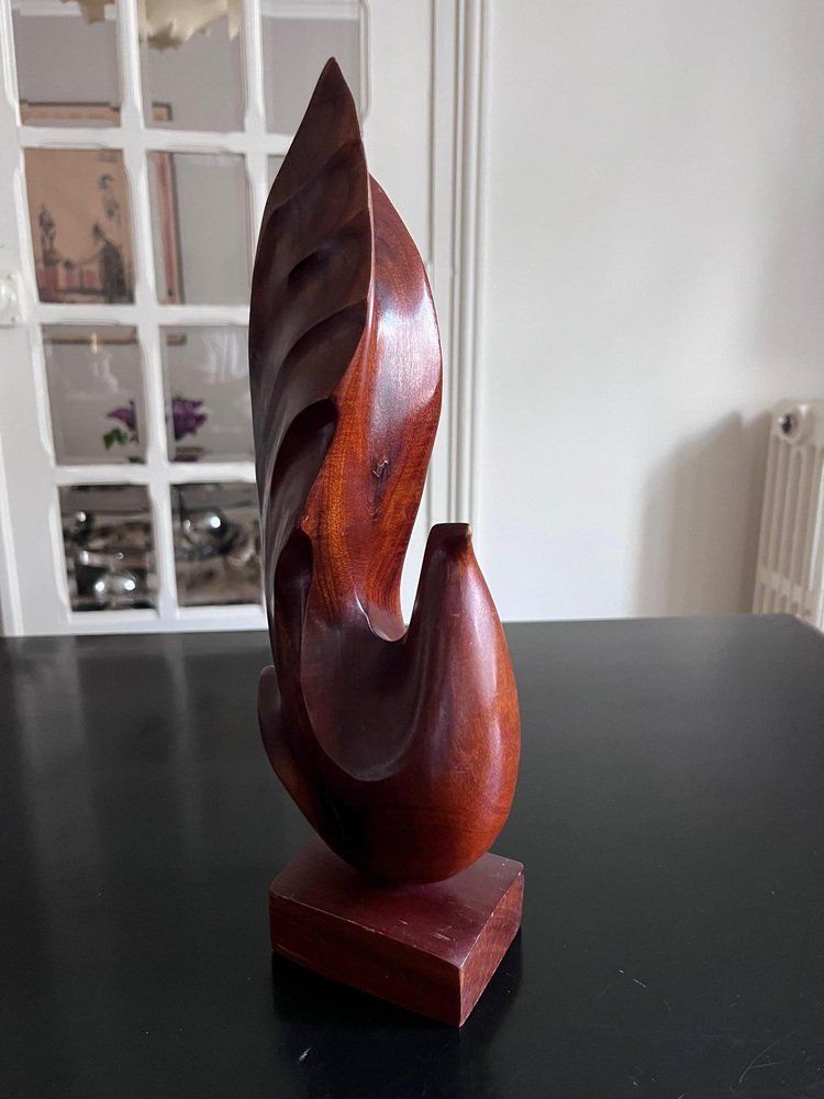 Scandinavian Wooden Bird Sculpture photo 296.36