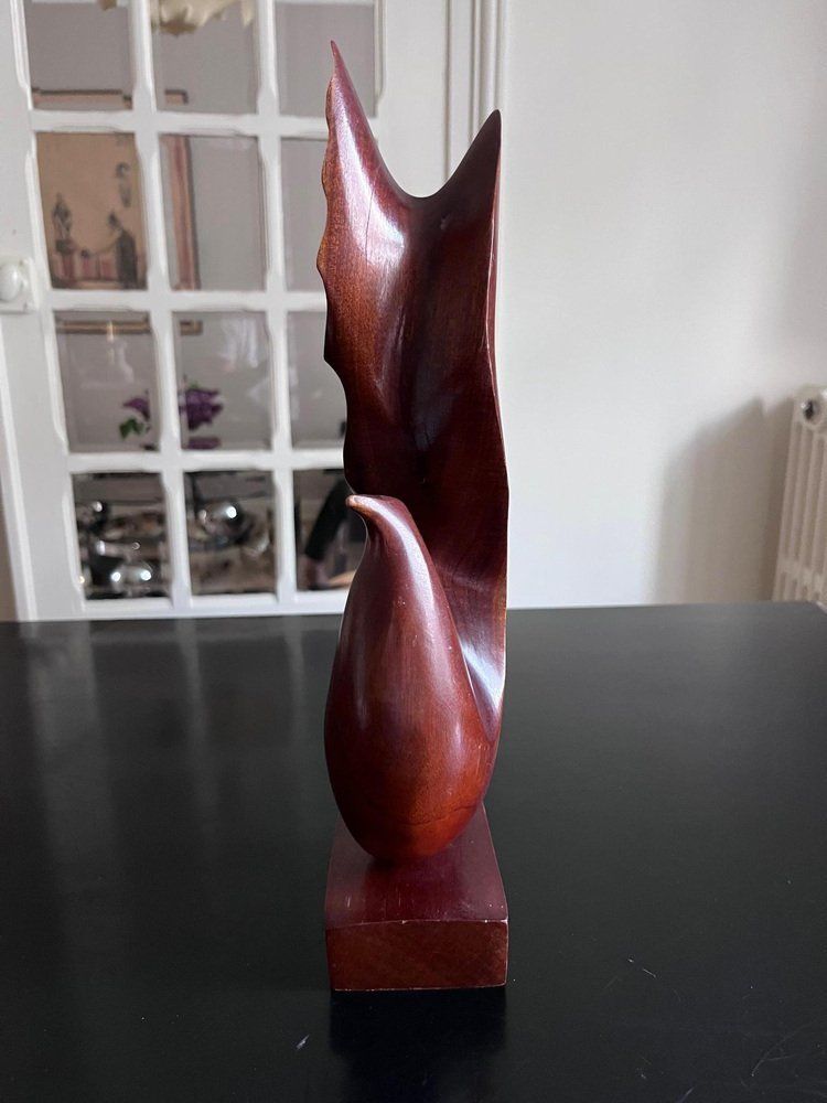 Scandinavian Wooden Bird Sculpture photo buy