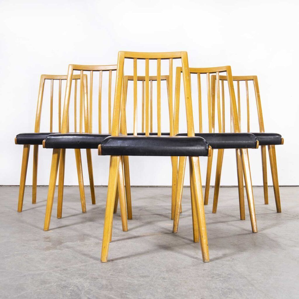 1960’s Mid Century Upholstered Dining Chairs By Interier Praha – Set Of Six photo Furniture