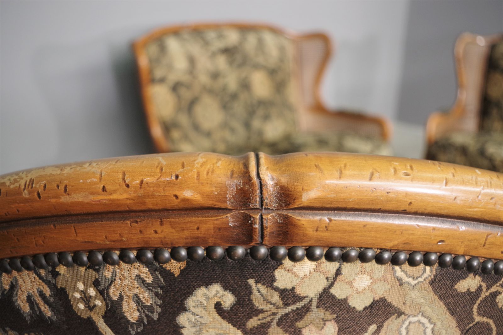 Sofa And 2 Armchairs Set In Bamboo And Wicker From The 1980s photo vintage