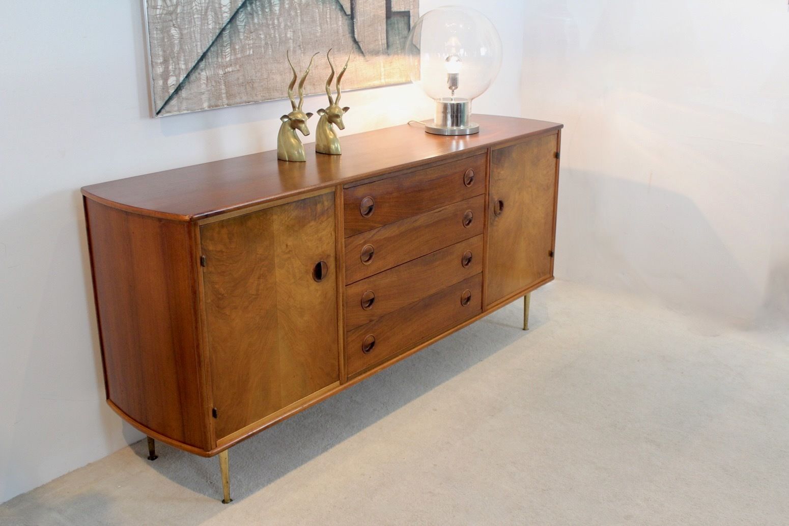 Walnut And Brass Sideboard By William Watting For Fristho Modernart Denmark photo furniture