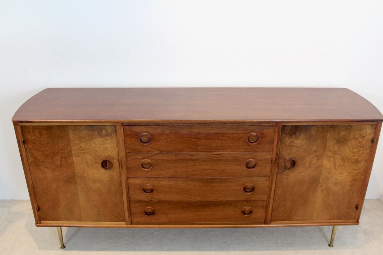 photo furniture Walnut And Brass Sideboard By William Watting For Fristho Modernart Denmark