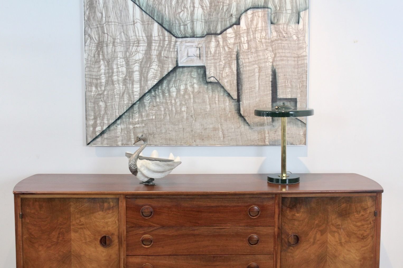 Furniture Walnut And Brass Sideboard By William Watting For Fristho Modernart Denmark photo