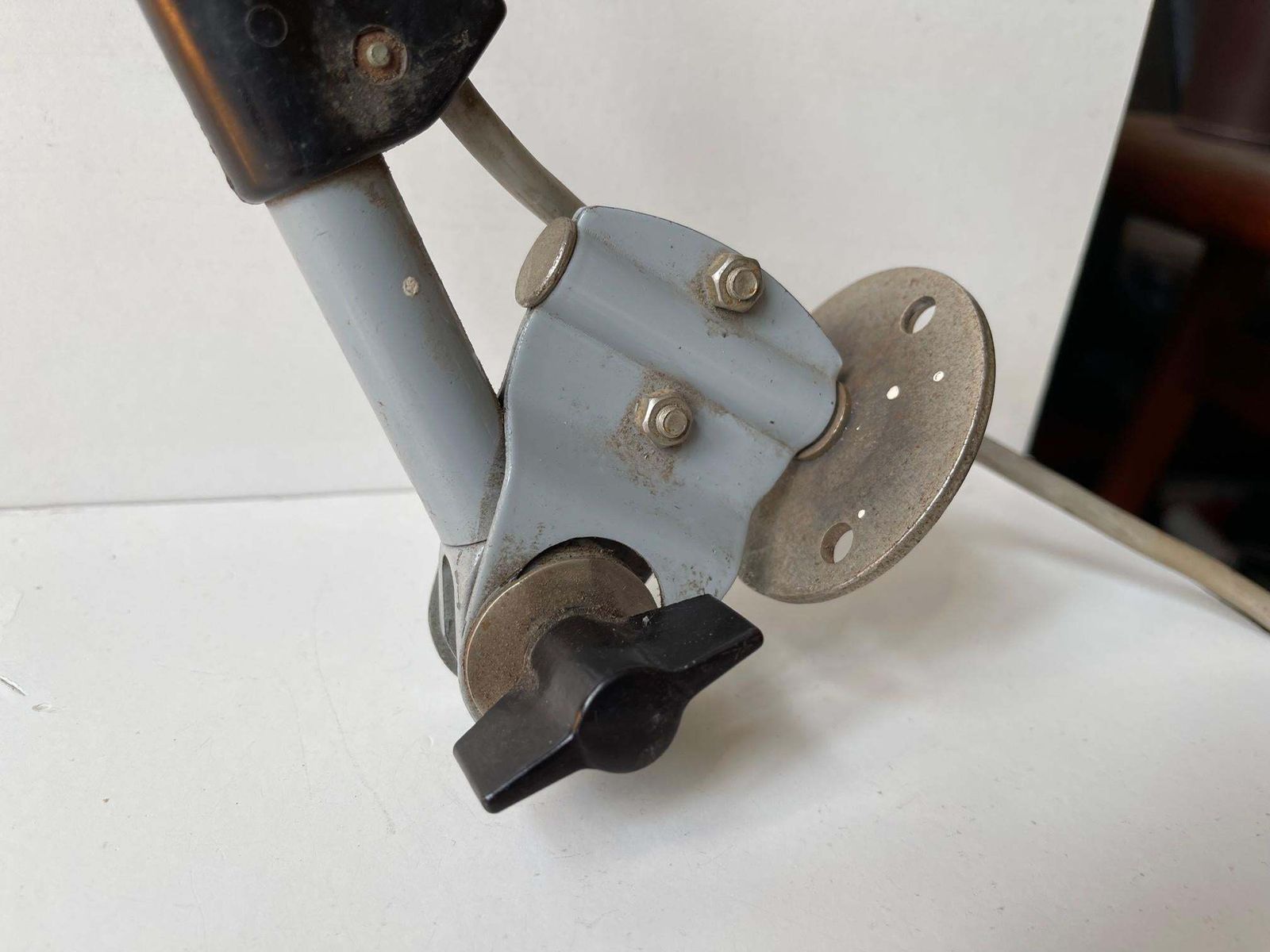 Lighting Articulated Grey Industrial Wall Sconce By Curt Fischer For Midgard, 1930s photo