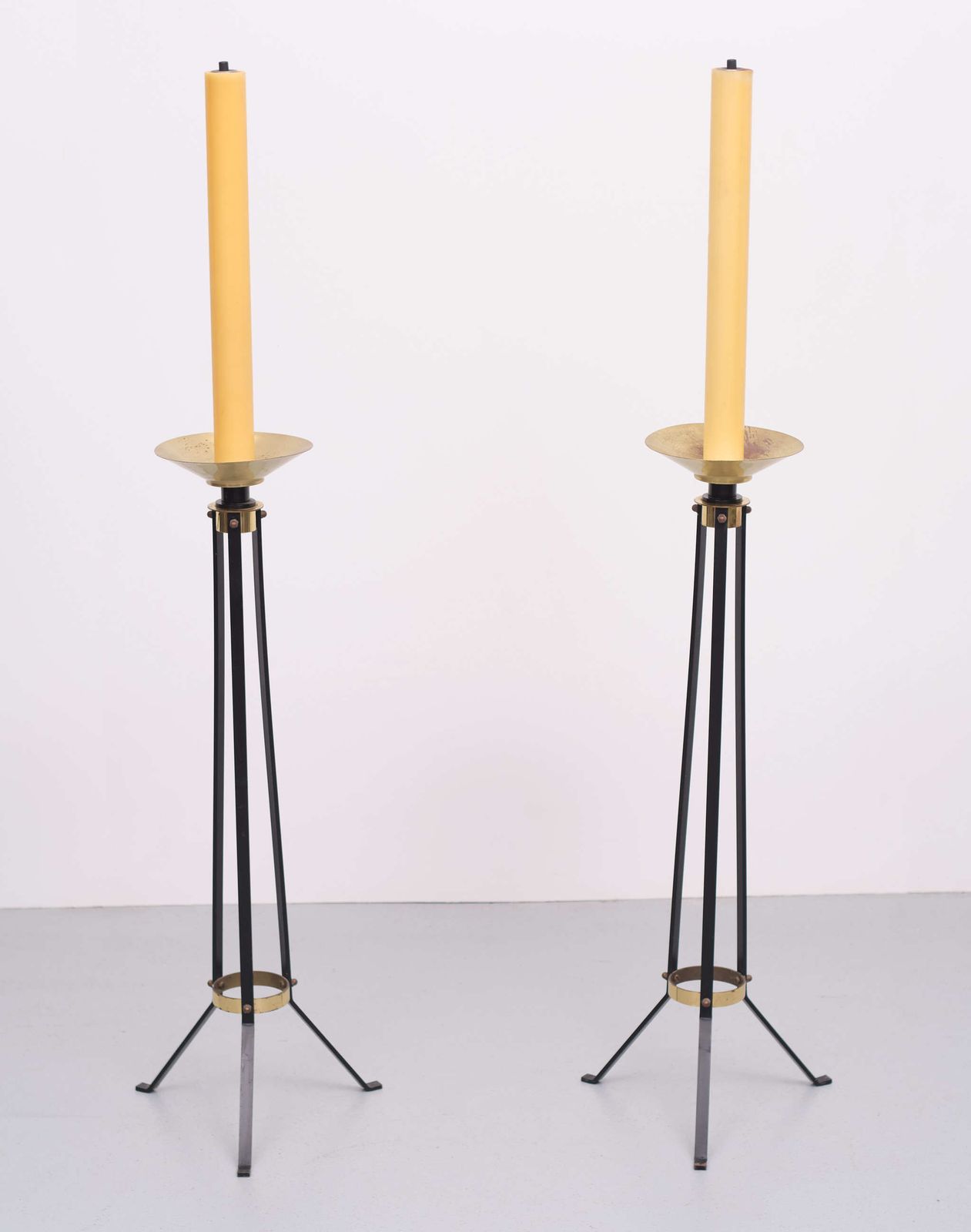 photo furniture Art Deco Brass Big Church Torchères Dutch 1930s
