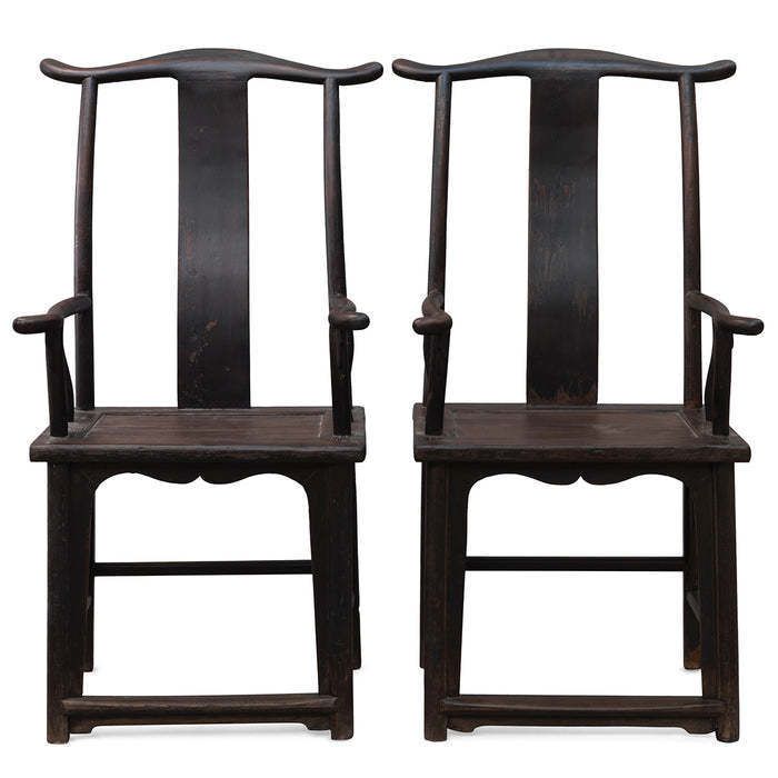 Pair Of Antique Yoke Back Armchairs photo furniture