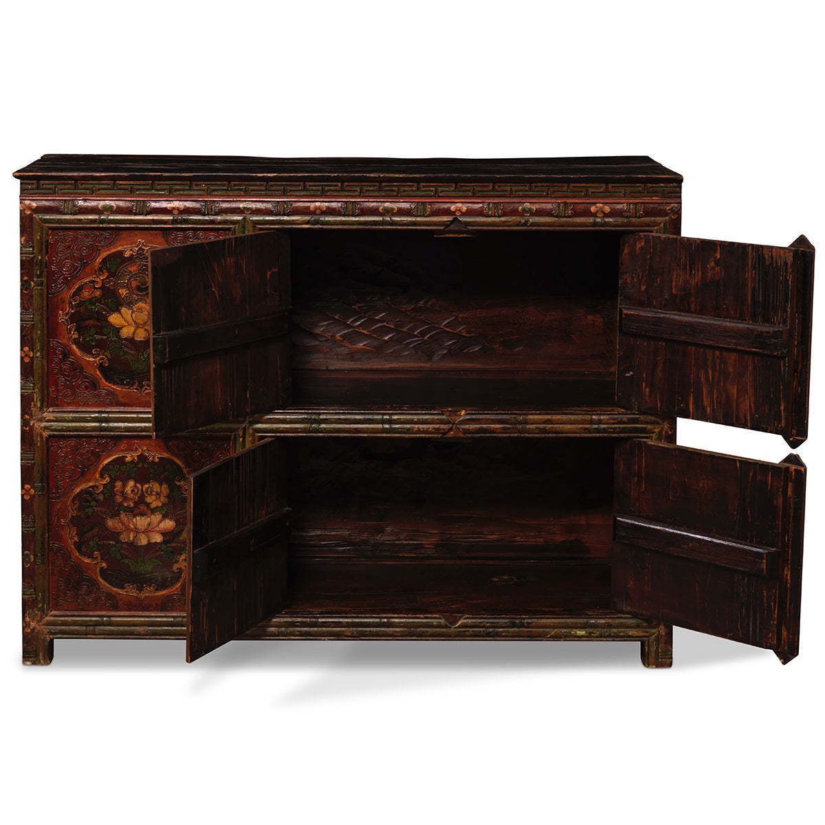 photo vinterior Pair Of Antique Tibetan Painted Cabinets
