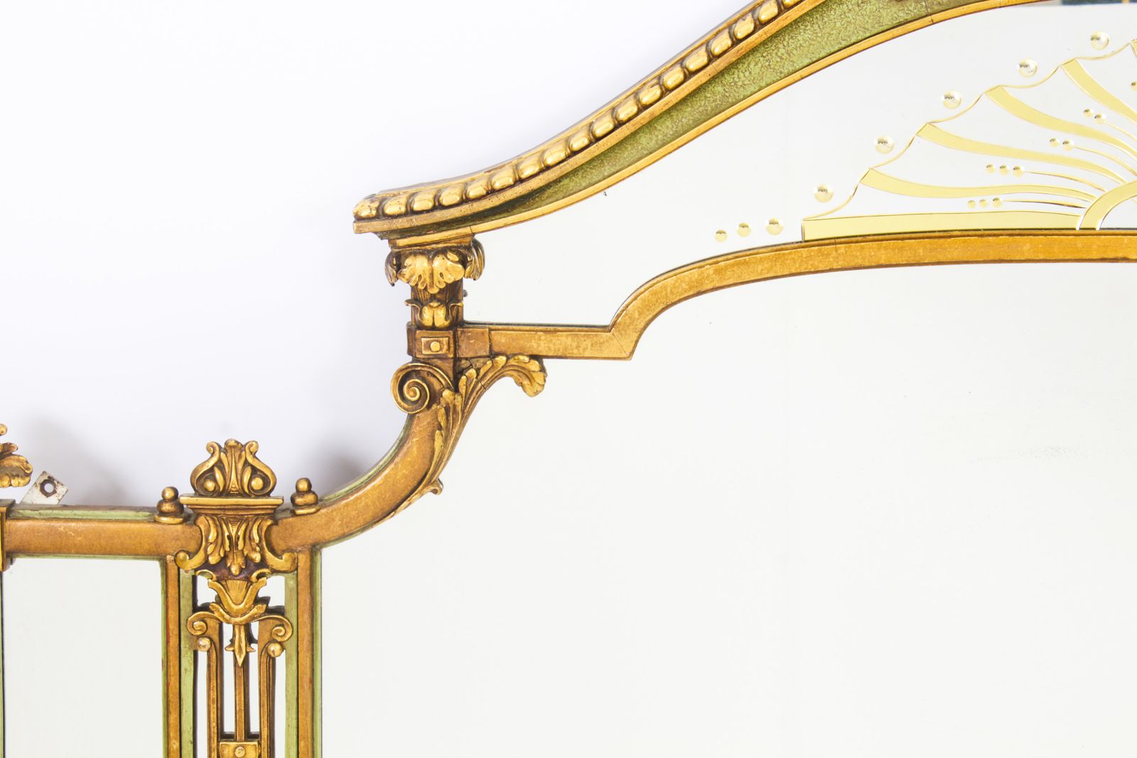 Large English Art Deco Overmantel Mirror C.1920 137x182cm photo buy