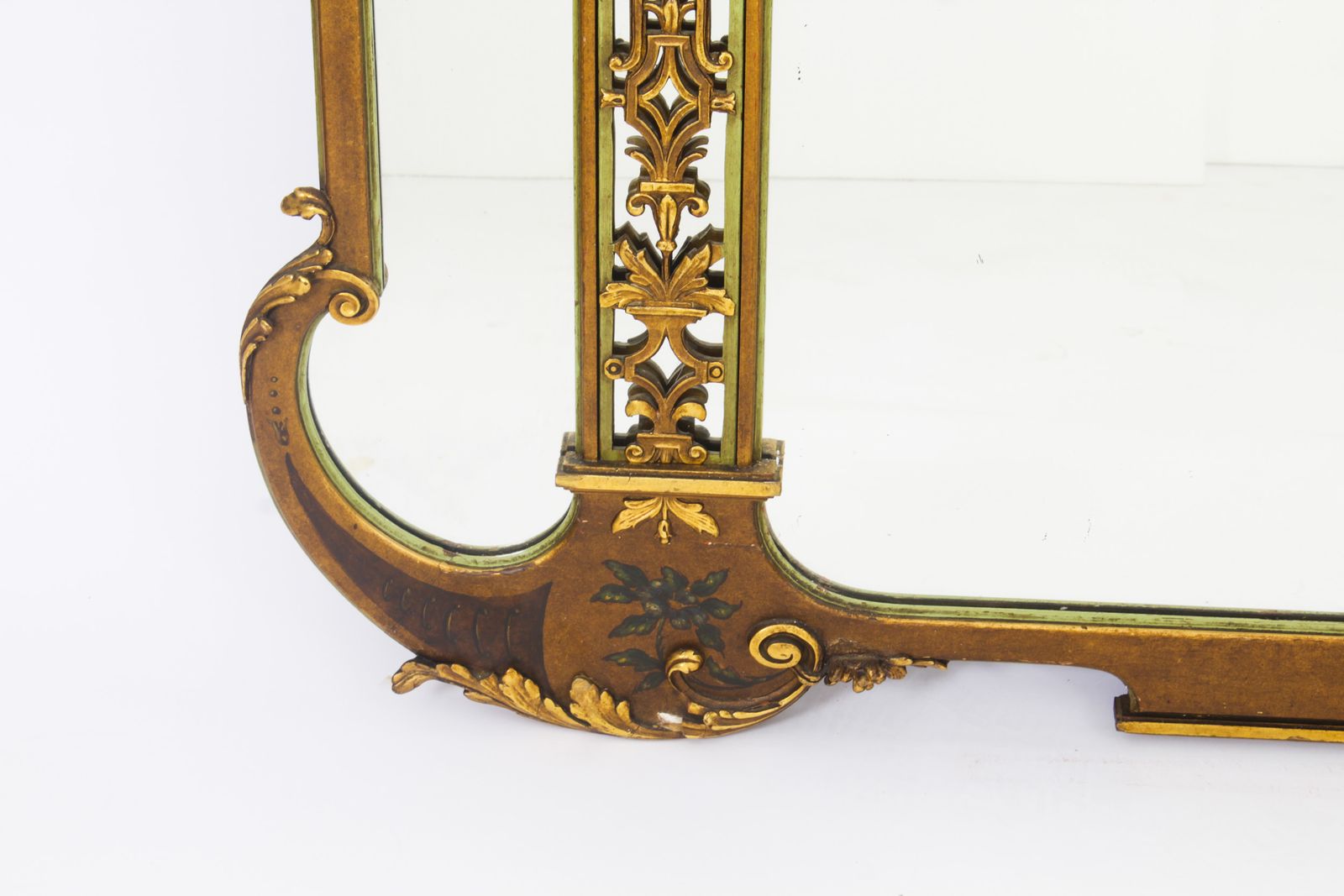 3450.0 Large English Art Deco Overmantel Mirror C.1920 137x182cm photo