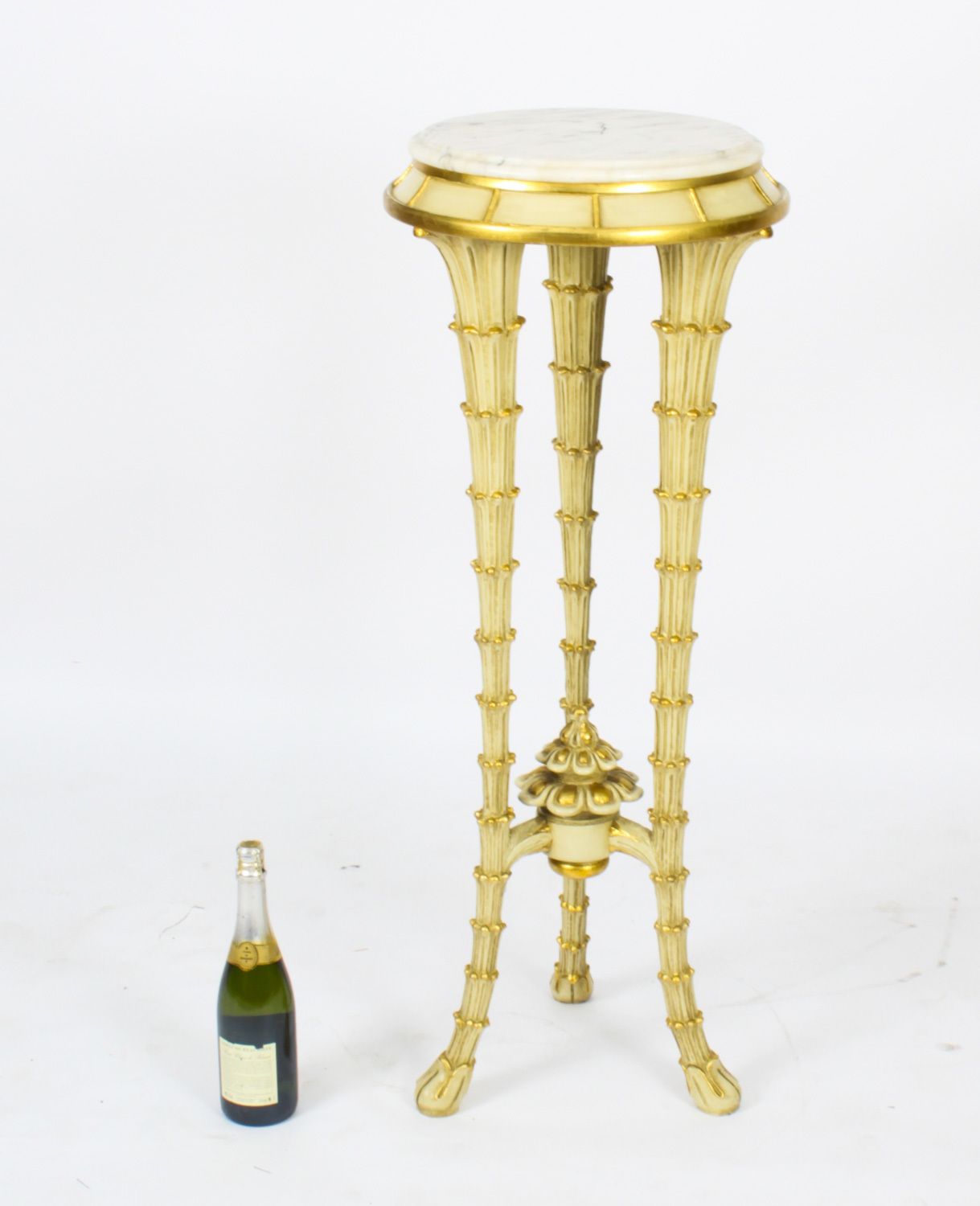 Furniture Hollywood Regency Painted Pedestal Mid 20th Century photo