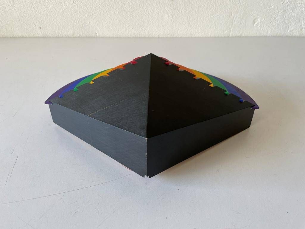 photo furniture Rainbow Design Wood Night Lamp By Kiener Zürich, In Style Of Memphis Group, 1980s, Switzerland