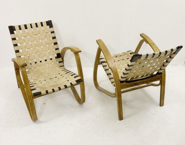 Pair Of Mid Century Bentwood Armchairs By Jan Vanek For Up Závody photo for sale