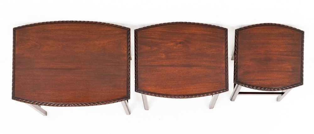 Mahogany Nest Of Tables Antique photo furniture