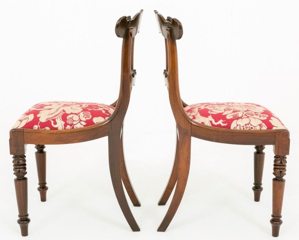 Pair Antique Regency Arm Chairs In Rosewood Dining Chair photo Furniture