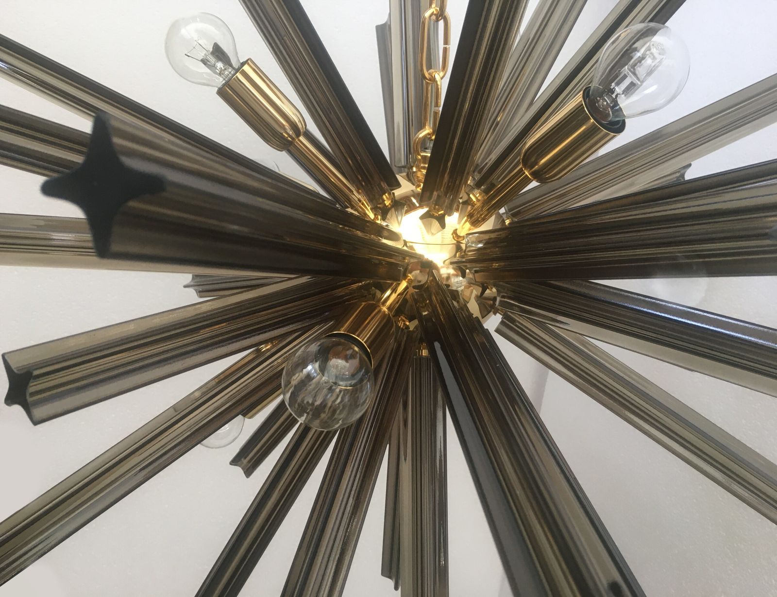 Sputnik Fume’ "Quadriedro" Murano Glass Chandelier photo furniture