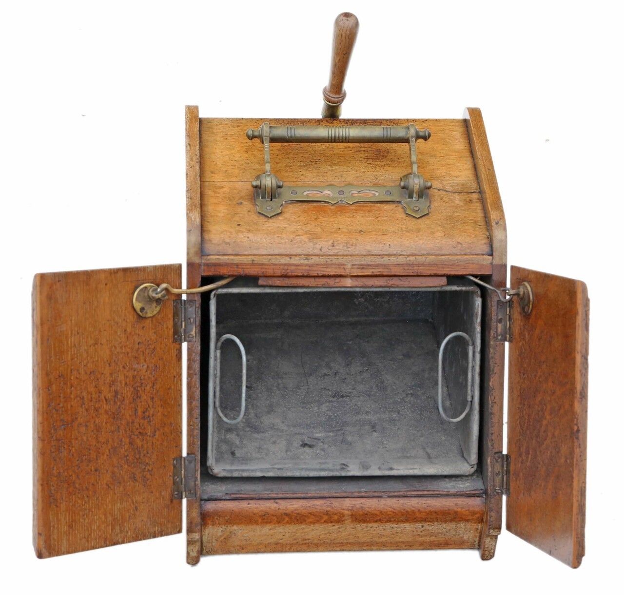 Antique Quality Oak Perdonium Coal Scuttle Box Or Cabinet C1900 photo Home Fixtures
