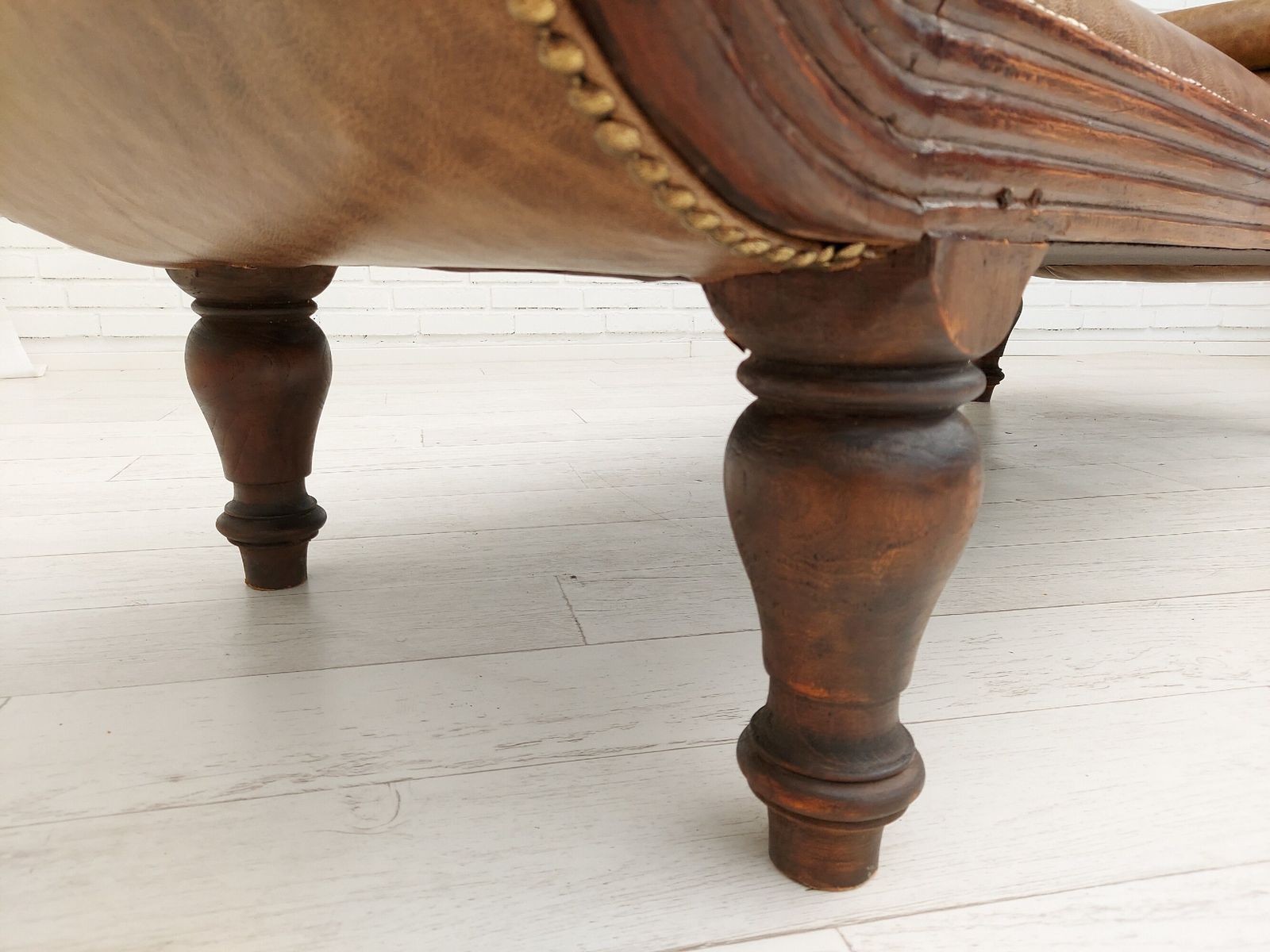 Deense Antieke Chaise Longue / Daybed, Begin 20e Eeuw, Opgeknapt photo buy