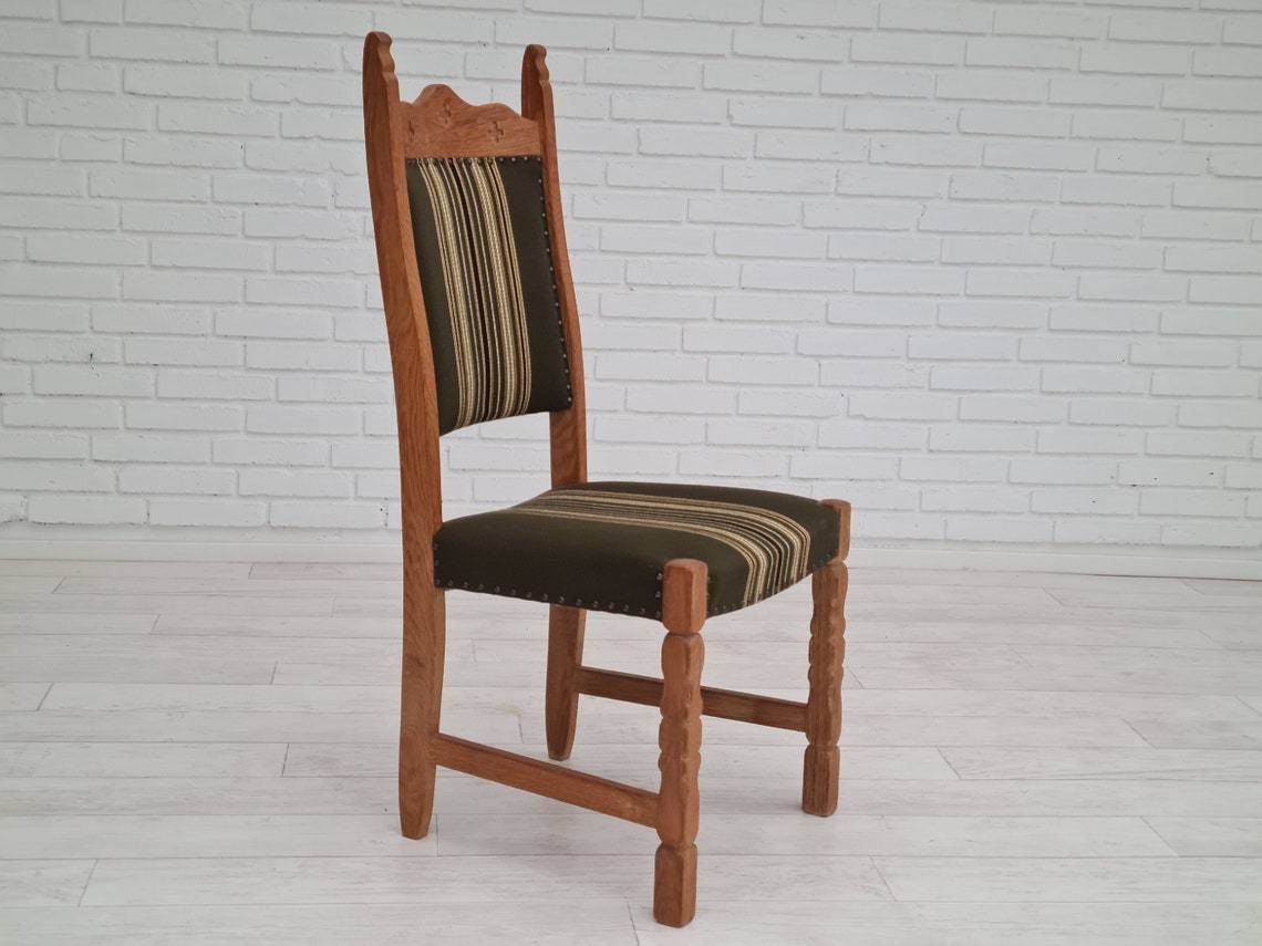 Ca. Jaren 1960, Deens Design, Stijl Van Henning Kjærnulf, Set Hoge Rugstoelen, Eikenhout photo buy