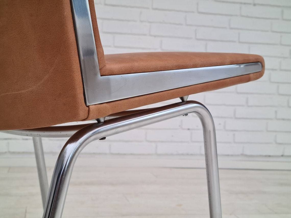 60s, Danish Design By H.J.Wegner, Chair Ap38, Completely Restored, Leather photo vintage
