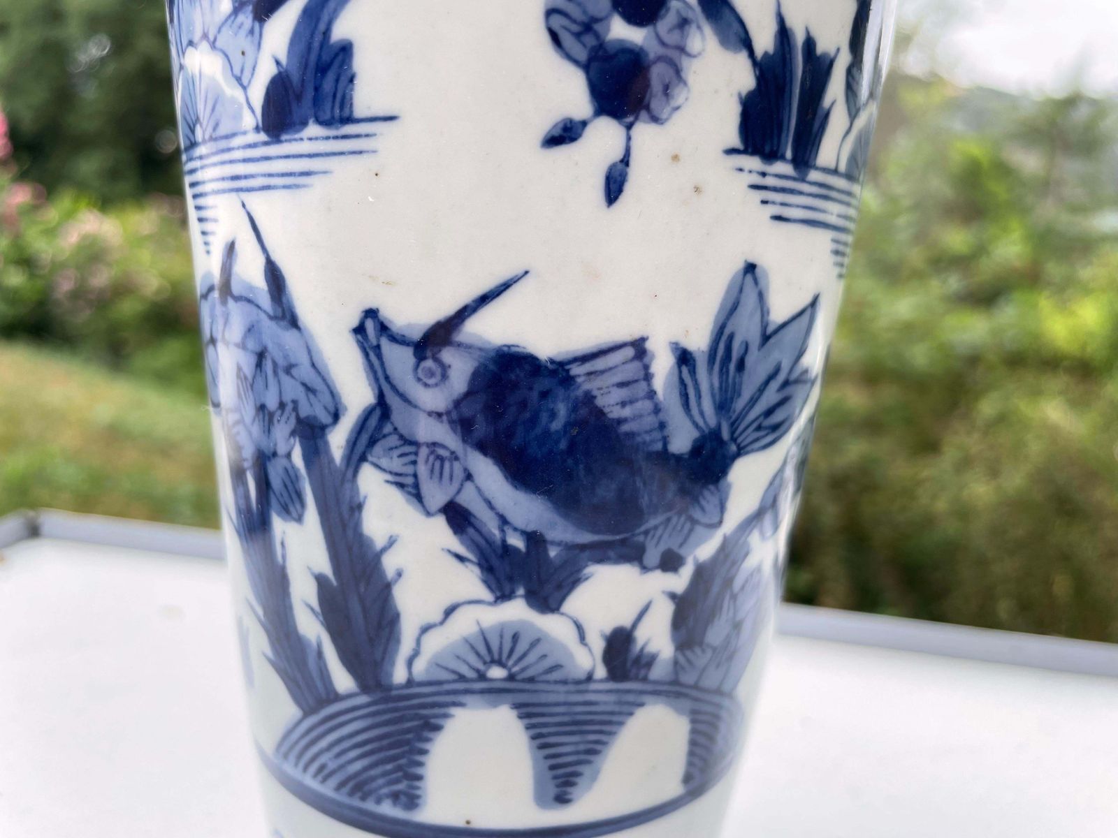 Vase From China  20th Century  Blue And White  Porcelain photo for sale