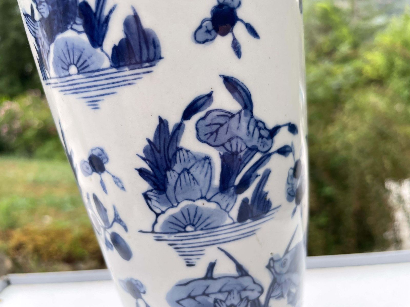 Vase From China  20th Century  Blue And White  Porcelain photo 262.0