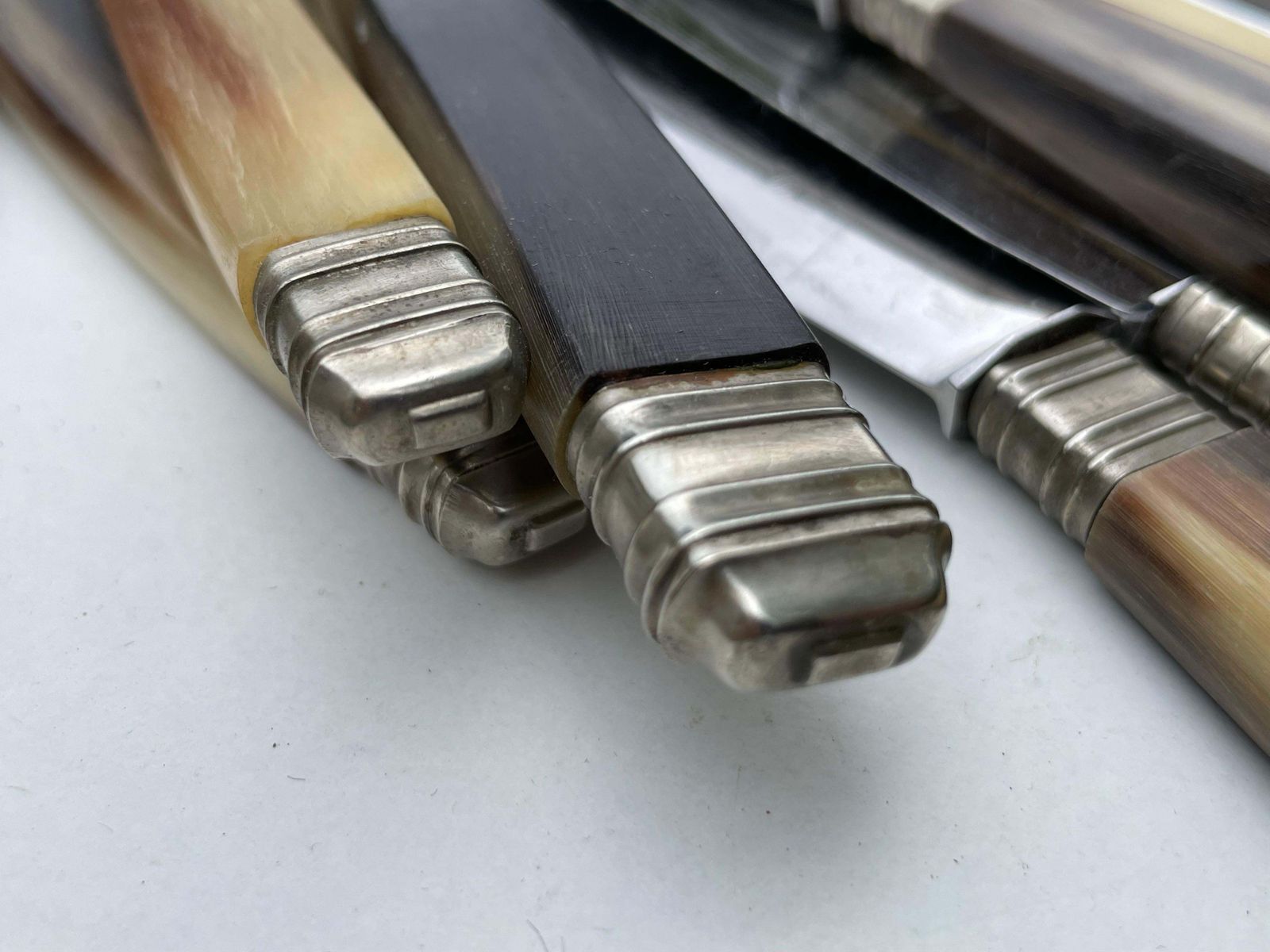 Cutlery Horn And Metal Knifes By Louis Spring France 1970 photo buy