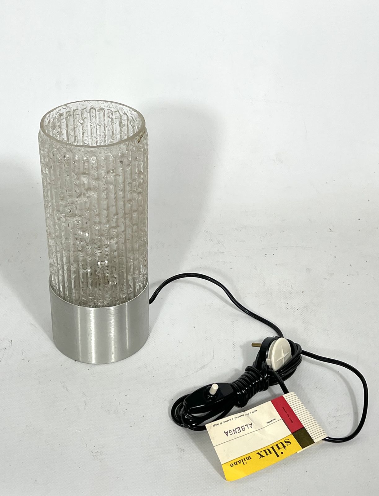 photo for sale Stilux Milano, Vintage Glass Table Lamp Model Albenga From 60s
