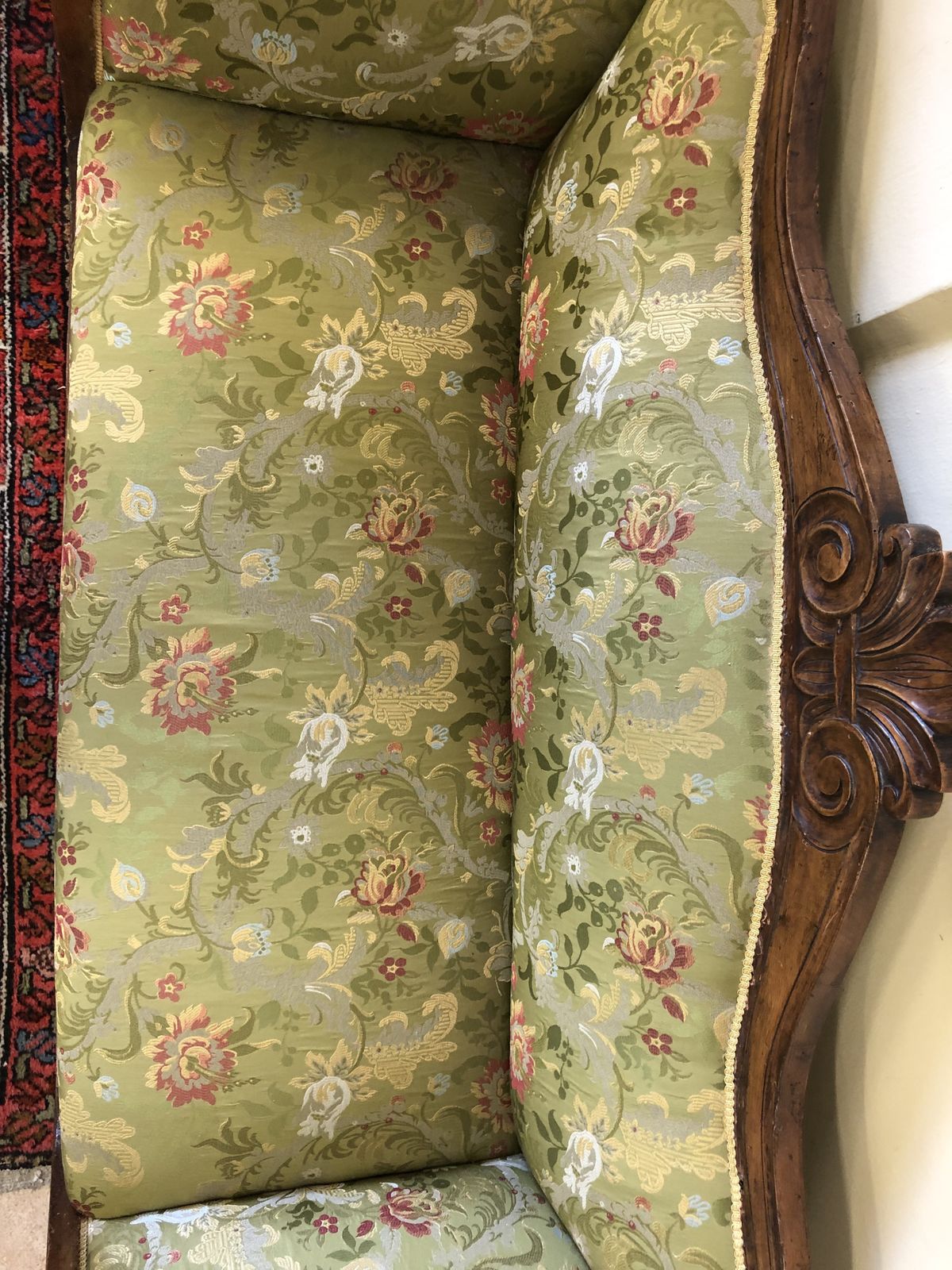 Green Small Sofa In 1' 800 , Unique Piece photo 11600.0