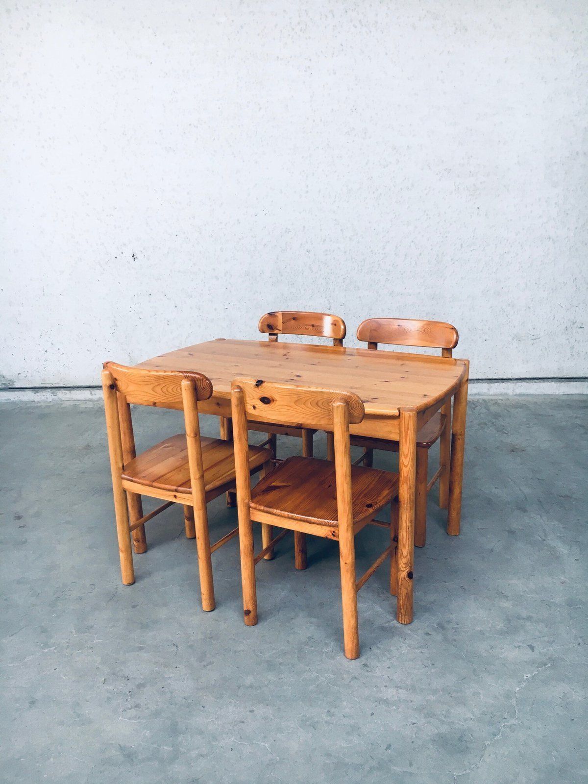Deense Grenenhouten Stoelen En Tafel In De Stijl Van Rainer Daumiller, Ca. 1975 photo Meubels
