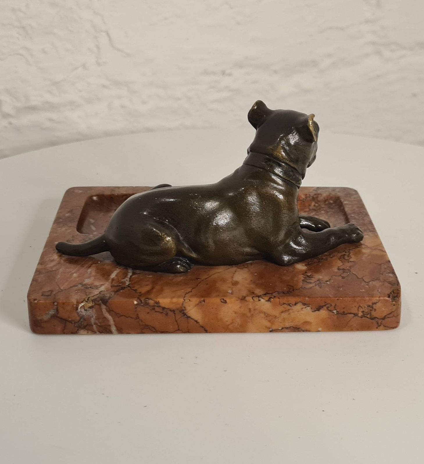 Art Deco Marble And Bronze Desk Tidy / Vide Poche / Paperweight photo 315.0