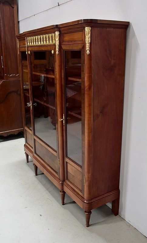 Library In Cherry And Mahogany, Louis XVI Style   Early 20th Century photo for sale