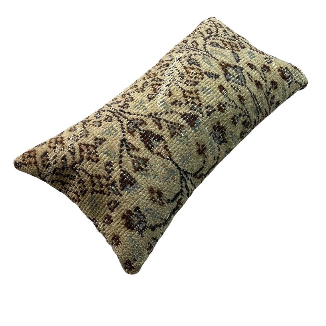 photo furniture 12'' X 24'' Vintage Hand Made Rug Cushion Cover, 30 X 60 Cm Decorative Rug Pillow Cover, Large Vintage Turkish Rug Cushion Cover