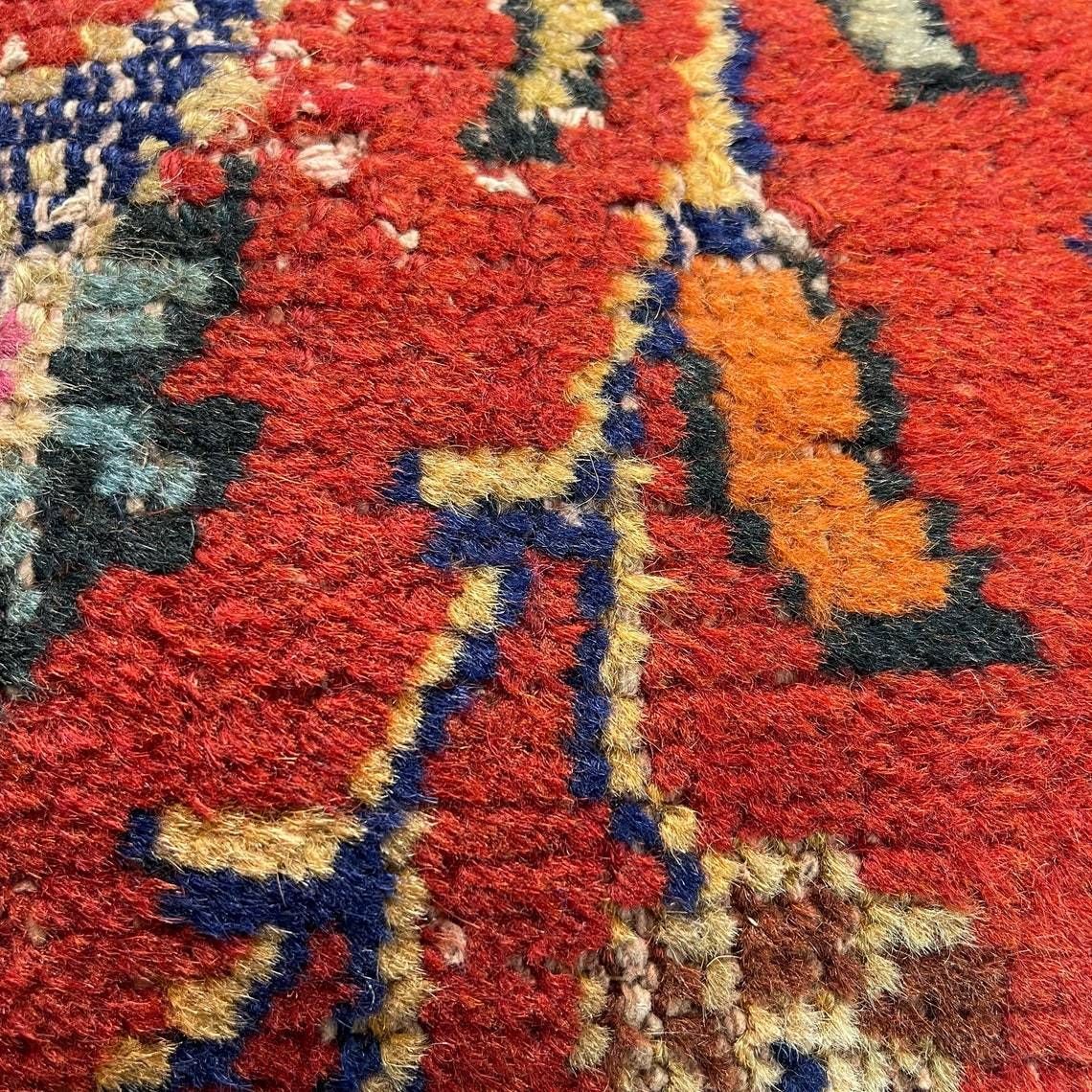 12'' X 24'' Vintage Hand Made Rug Cushion Cover, 30 X 60 Cm Decorative Rug Pillow Cover, Large Vintage Turkish Rug Cushion Cover photo vintage