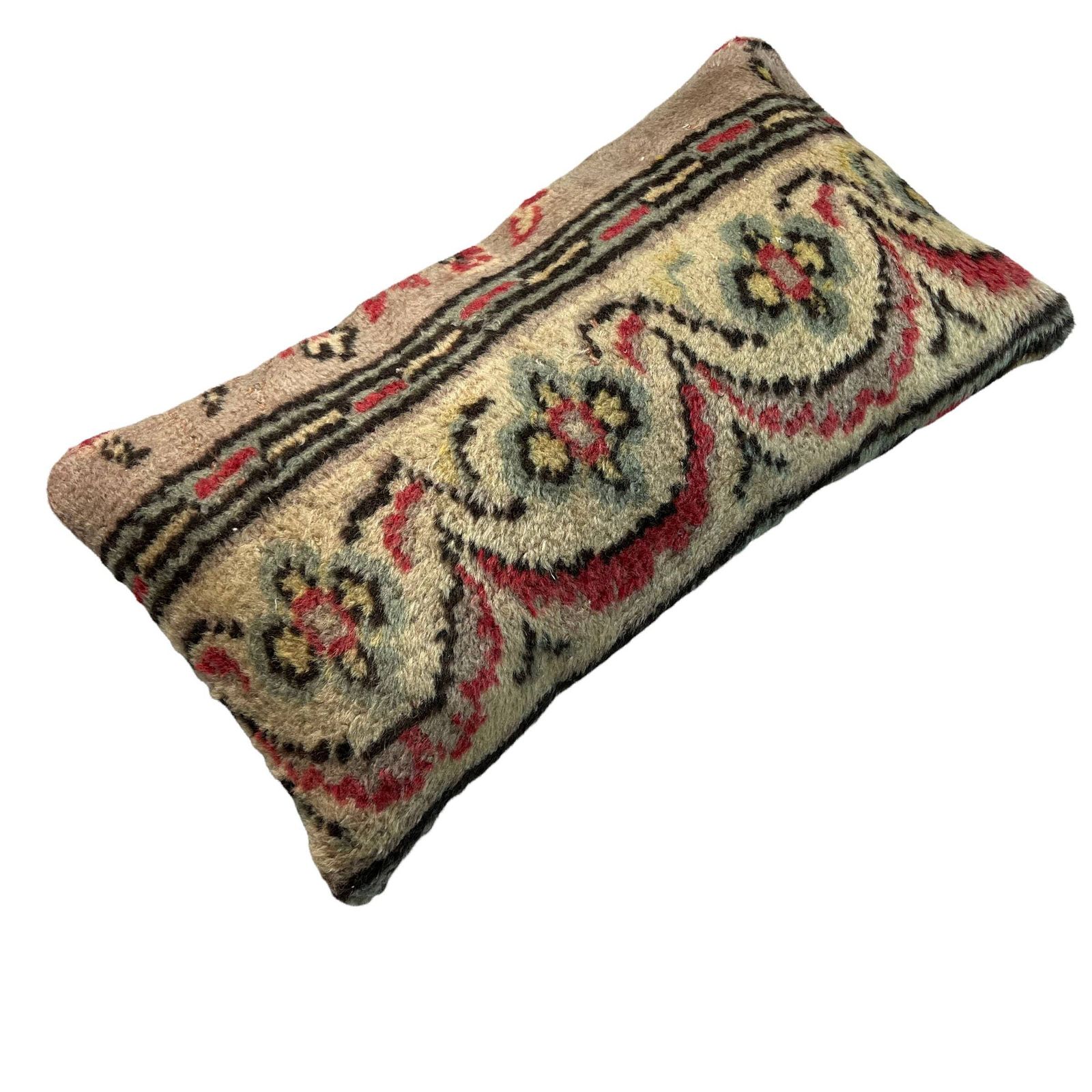 12'' X 24'' Vintage Hand Made Rug Cushion Cover, 30 X 60 Cm Decorative Rug Pillow Cover, Large Vintage Turkish Rug Cushion Cover photo furniture