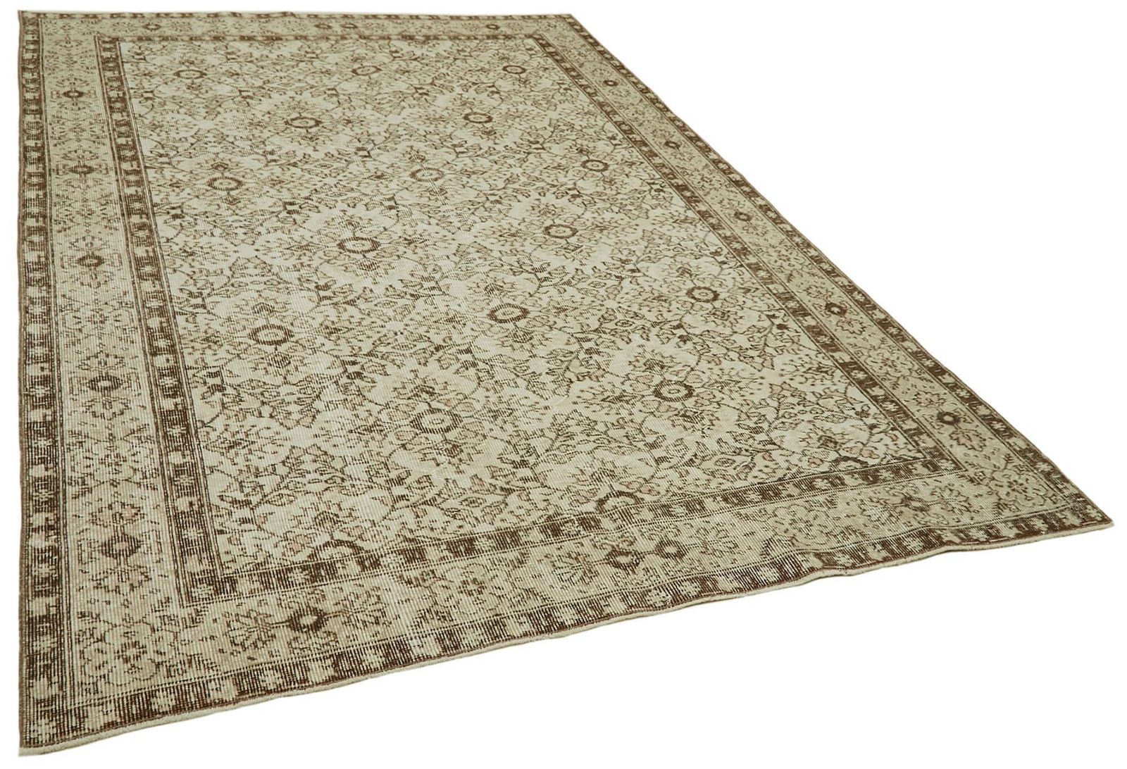 Beige Turkish Vintage Area Rug 281 Cm X 187 Cm photo furniture