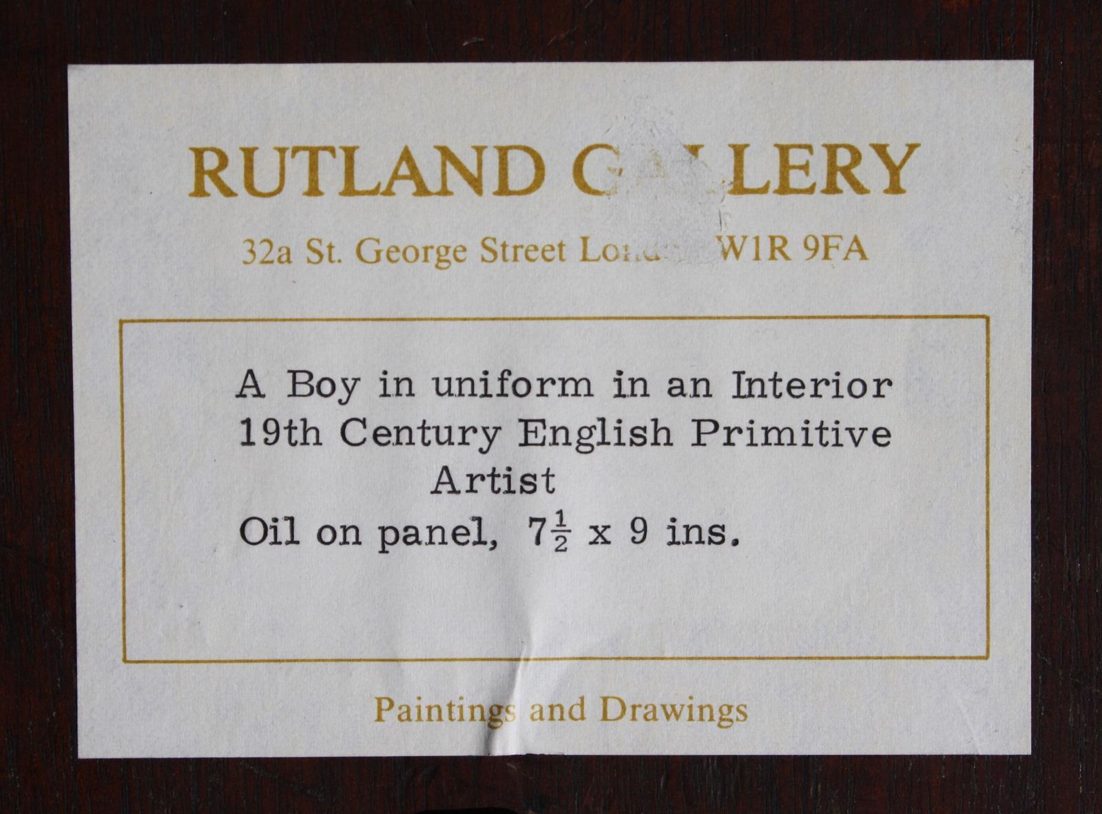 2543.0 Naive Oil On Board, Boy & His Big Cabbage Folk Art Rutland Gallery London photo