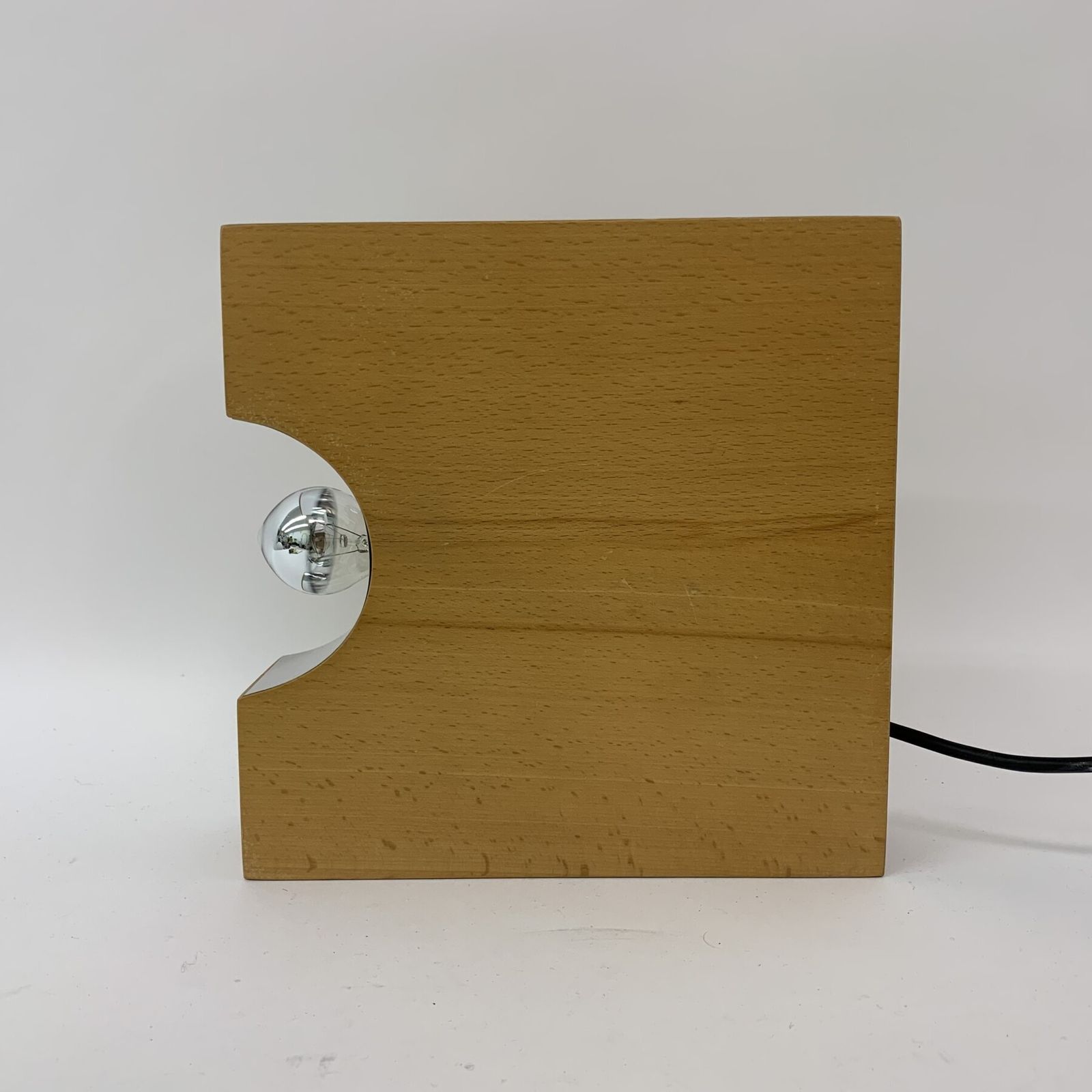 Mid Century Design Tafellamp Van Massief Hout, Jaren 1970, Minimalistisch photo buy