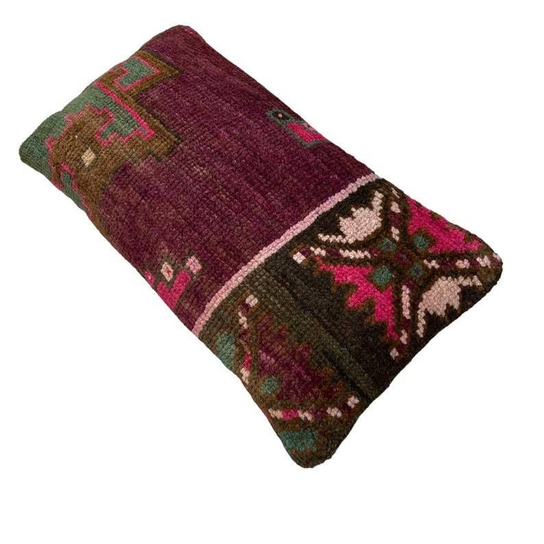 Vintage Hand Made Rug Cushion Cover 30 X 60 Cm Decorative Rug Pillow Cover Large Vintage Turkish Rug Cushion Cover photo buy