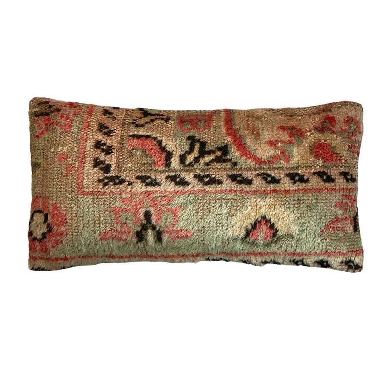 Vintage Handgemaakte Tapijtkussen Hoes 30 X 60 Cm – Decoratieve Tapijtkussenhoes – Groot Vintage Turks Tapijtkussen