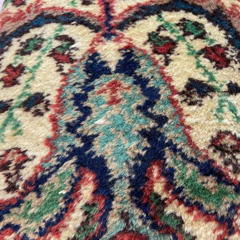 Vintage Hand Made Rug Cushion Cover 30 X 60 Cm Decorative Rug Pillow Cover Large Vintage Turkish Rug Cushion Cover photo 76.0