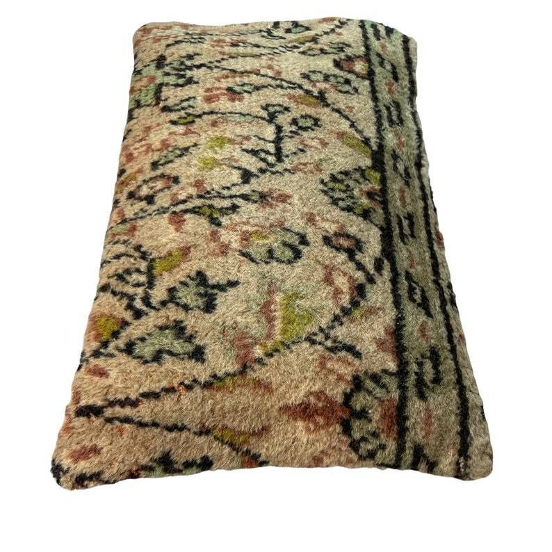 Vintage Hand Made Rug Cushion Cover 30 X 50 Cm Decorative Pillow Large Turkish Rug photo buy