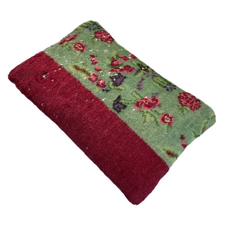 Vintage Hand Made Rug 30 X 50 Cm Decorative Rug Large Turkish Cushion Pillow Cover photo for sale